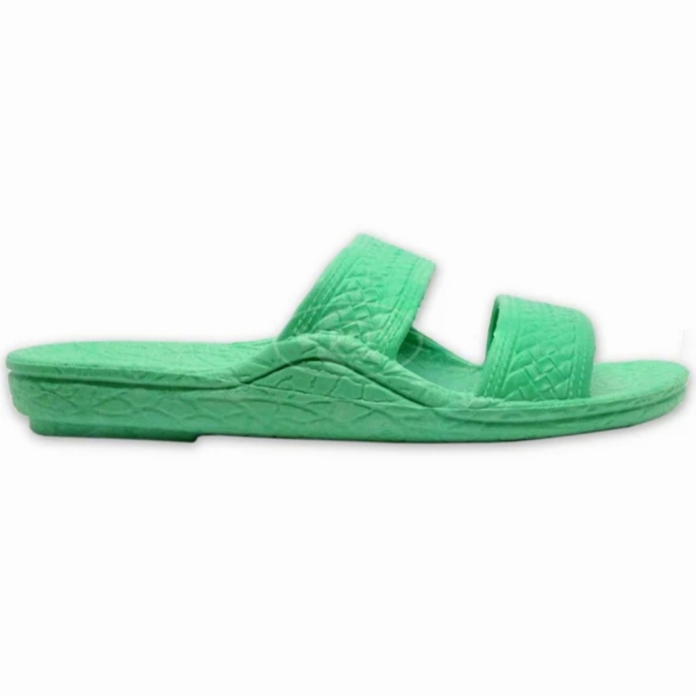 Pali Hawaii Mens/Womens Green Jandal Sandals Slide Ins Two Straps Lightweight